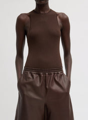 Ribbed Sweater Cut Out Tank | Tibi