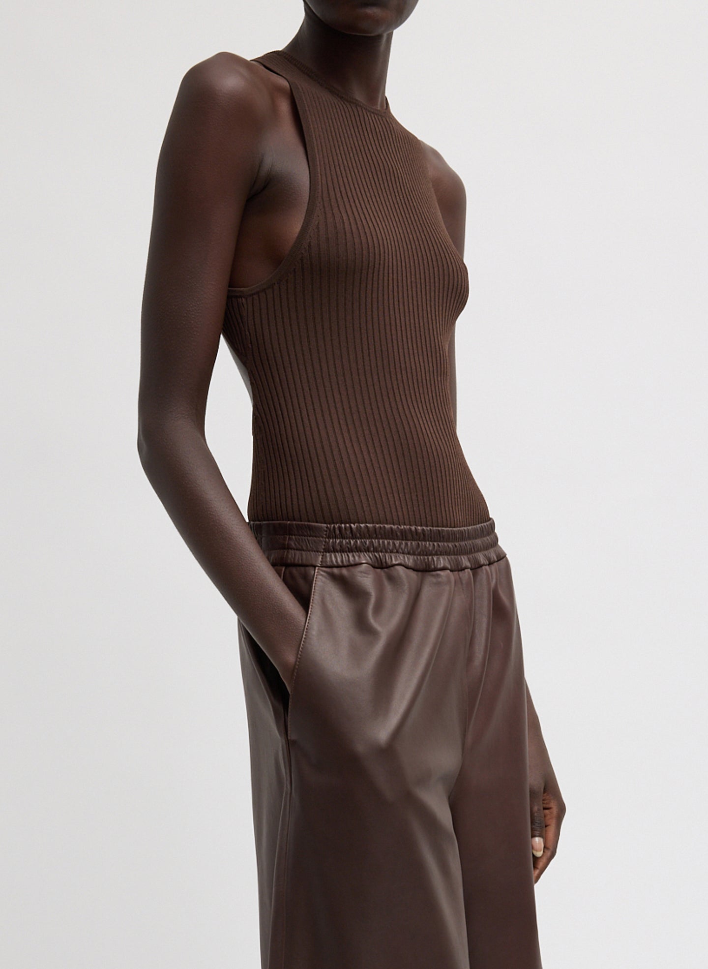 Ribbed Sweater Cut Out Tank | Tibi