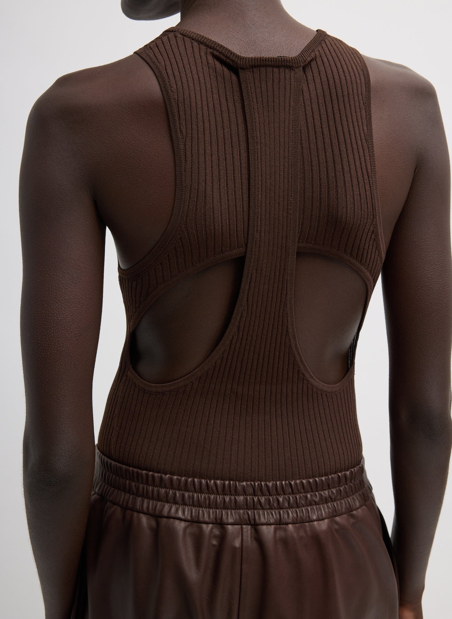 Ribbed Sweater Cut Out Tank | Tibi