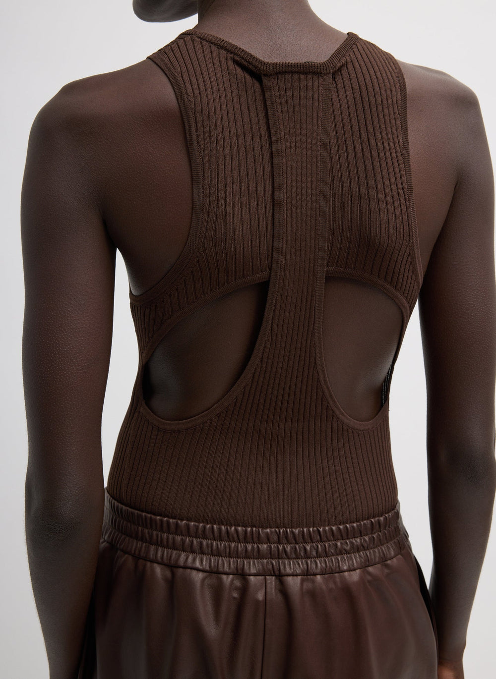 Ribbed Sweater Cut Out Tank | Tibi