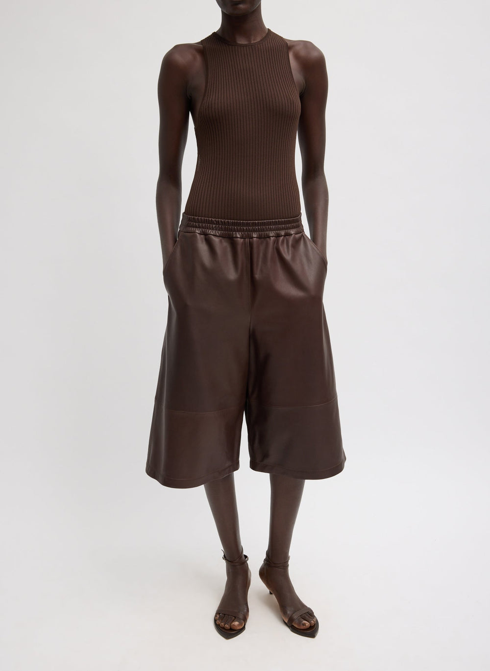Ribbed Sweater Cut Out Tank | Tibi