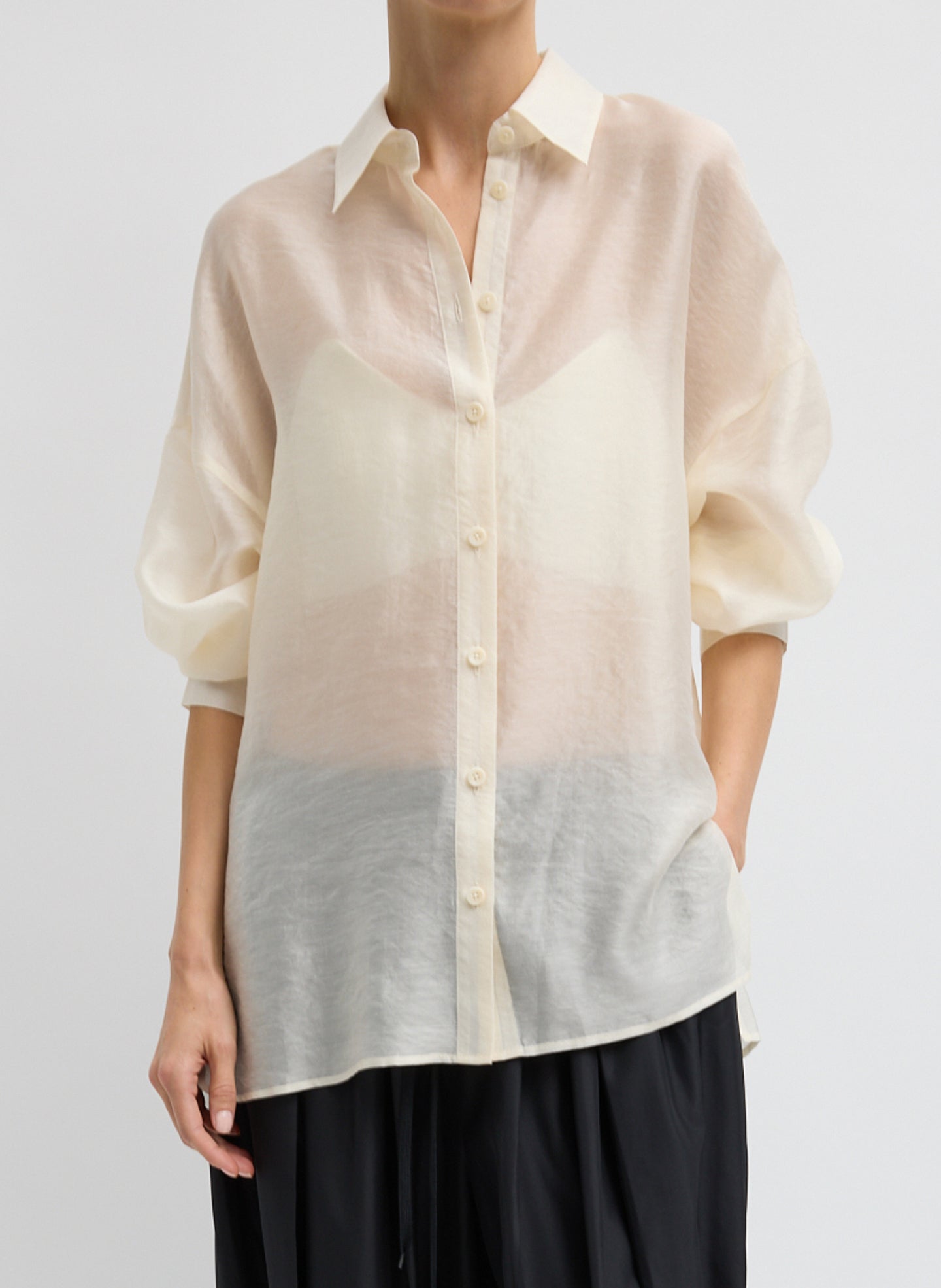 Summer Voile Oversized Shirt | Tibi