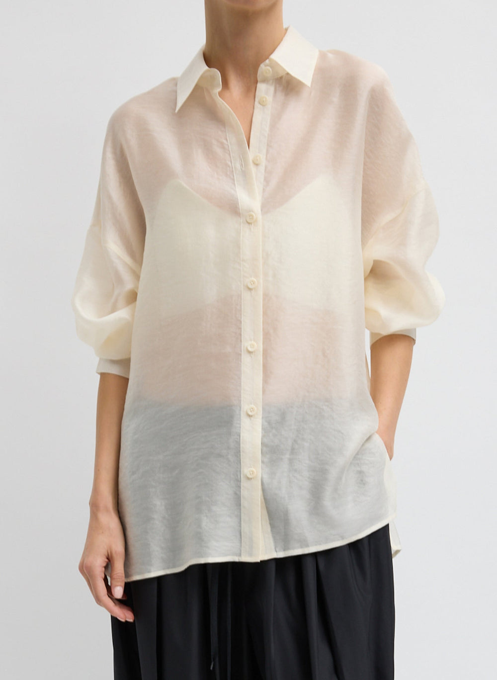 Summer Voile Oversized Shirt | Tibi