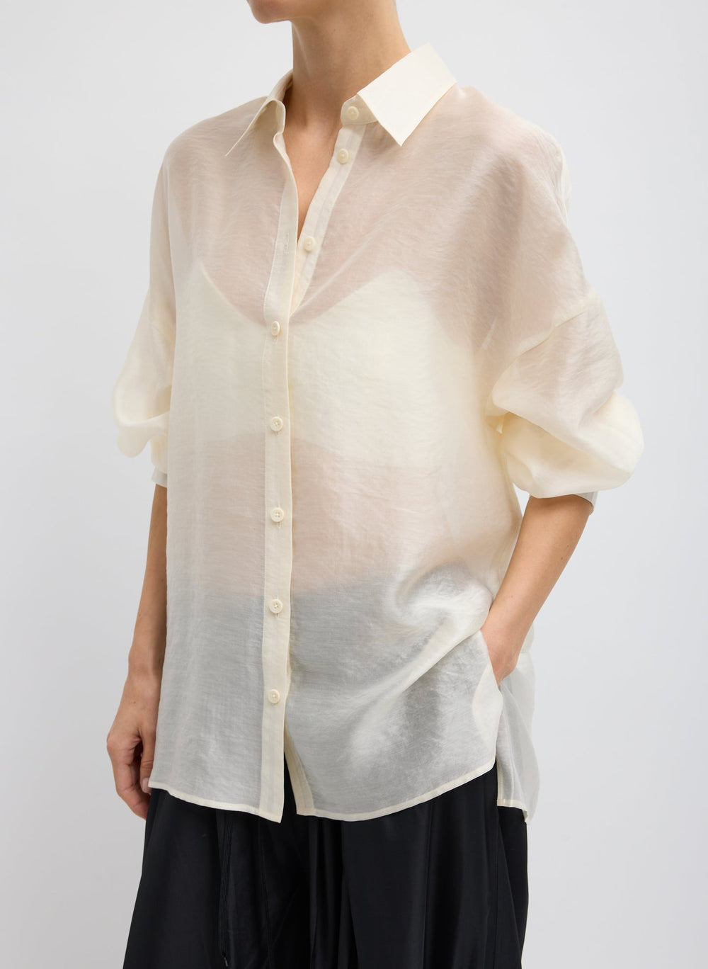 Summer Voile Oversized Shirt | Tibi