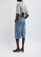 Classic Wash Denim Newman Short | Tibi
