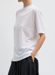 Sheer Crepe Knit Mock Unisex T-Shirt | Tibi