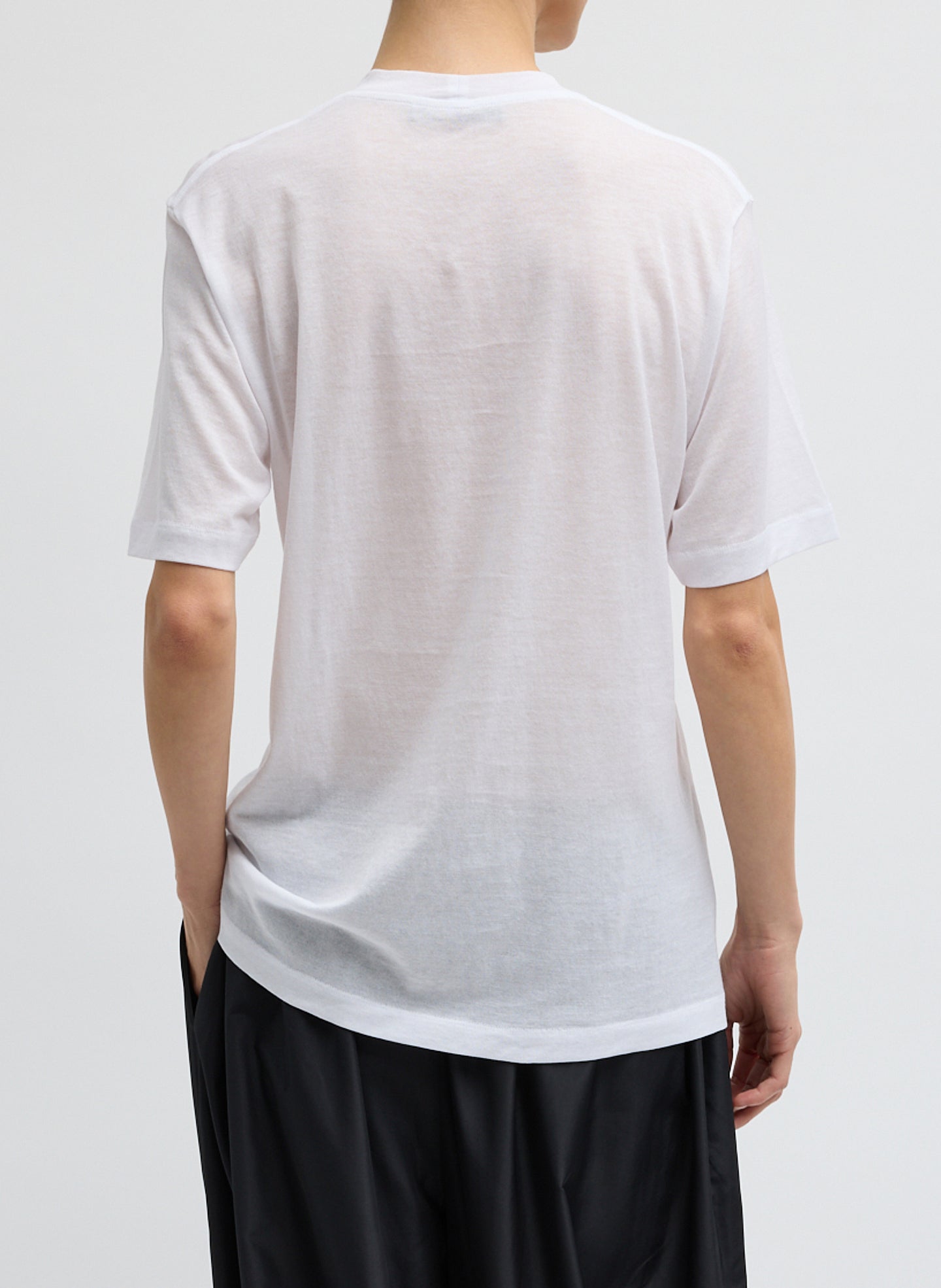 Sheer Crepe Knit Mock Unisex T-Shirt | Tibi