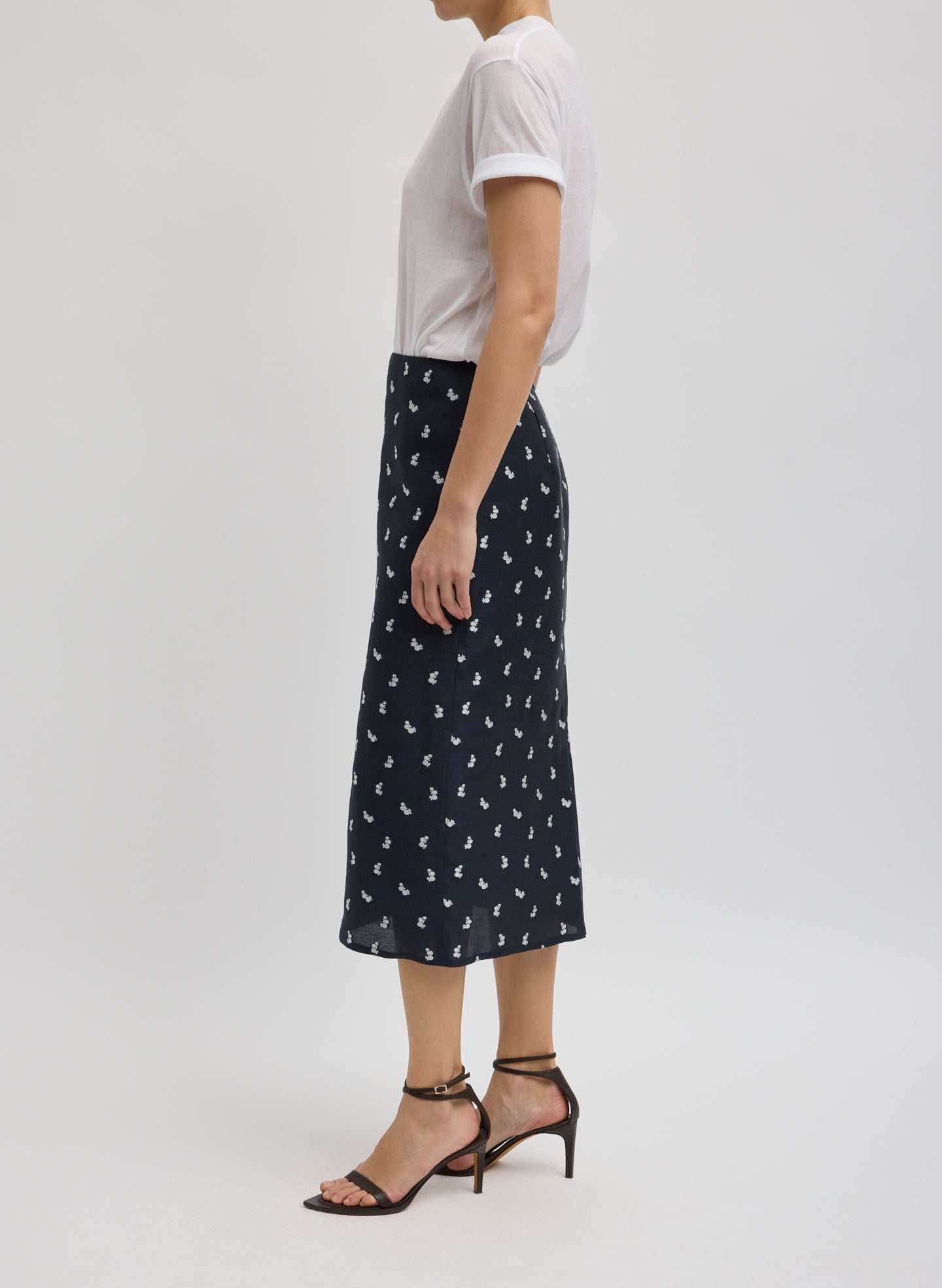 Silk Gazar Jacquard Pencil Skirt | Tibi
