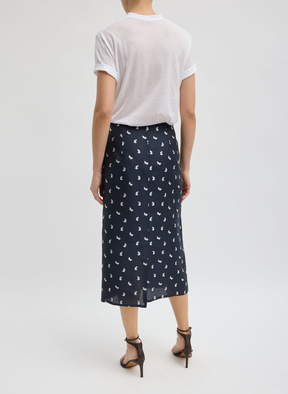 Silk Gazar Jacquard Pencil Skirt | Tibi