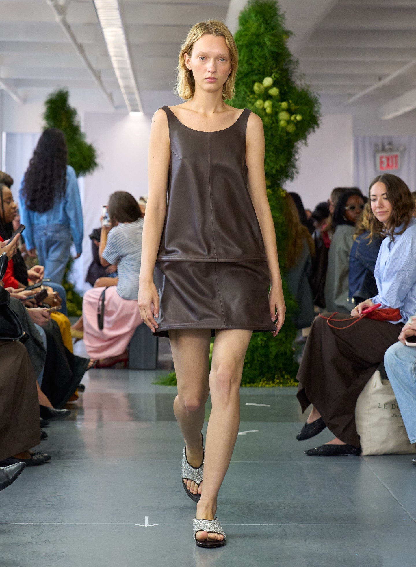 Leather Sleeveless Hoop Dress | Tibi