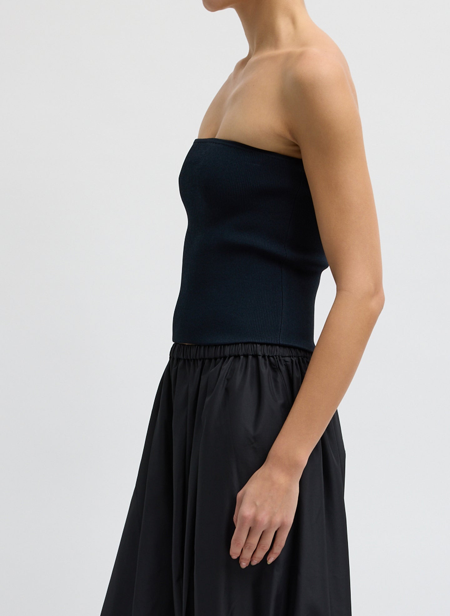Ribbed Sweater Tube Top | Tibi