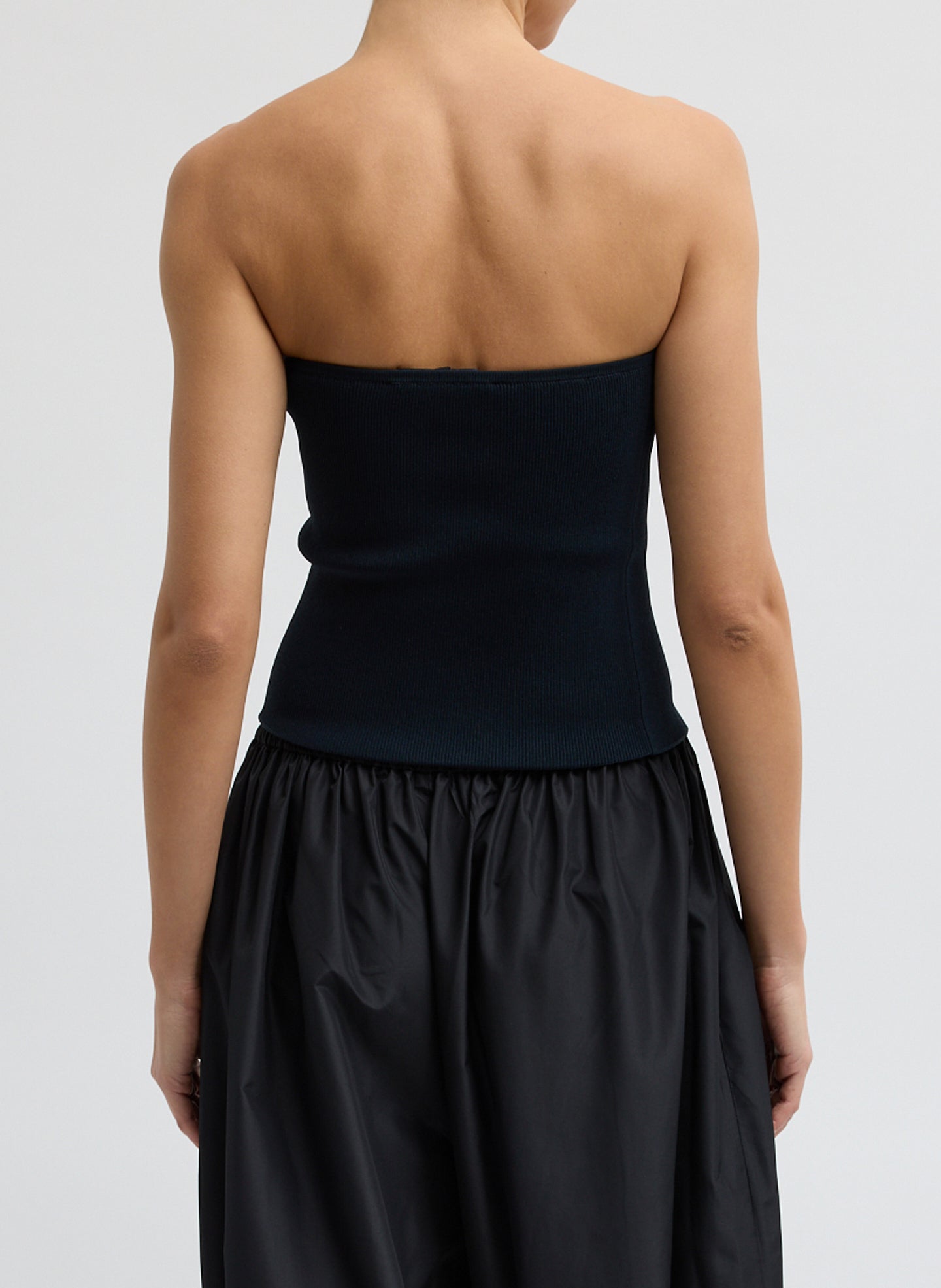 Ribbed Sweater Tube Top | Tibi