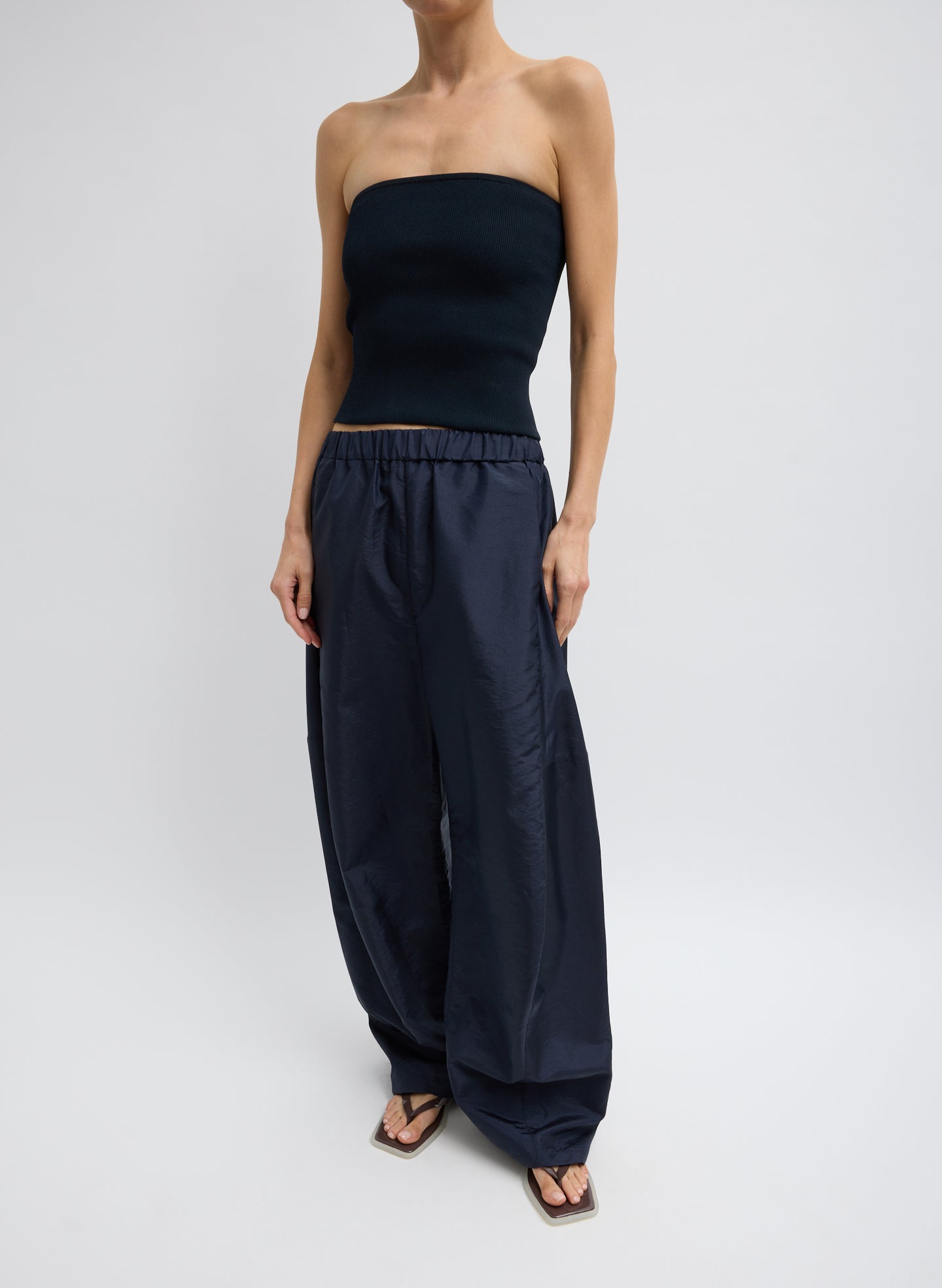 Ribbed Sweater Tube Top | Tibi