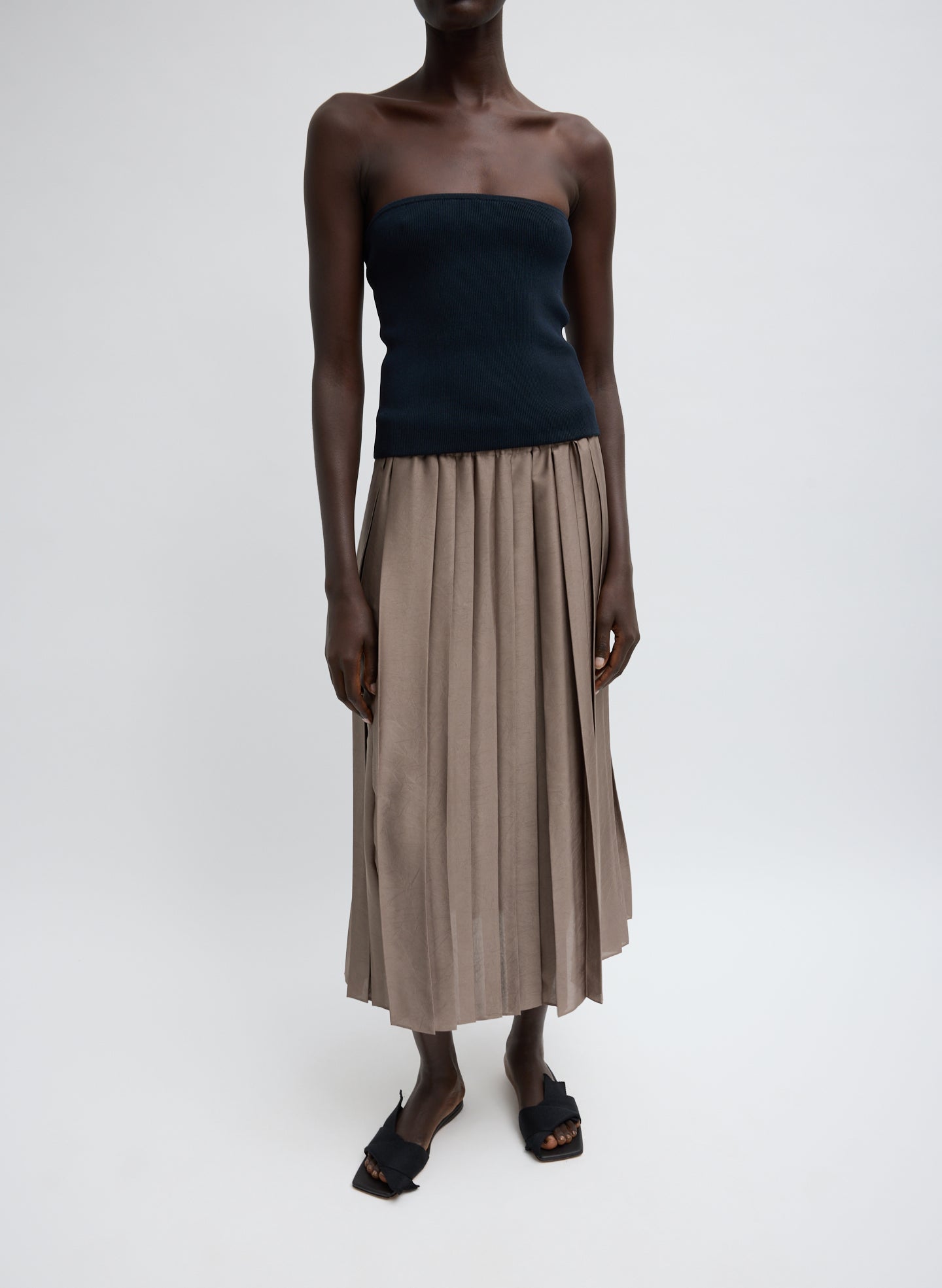 Ribbed Sweater Tube Top | Tibi