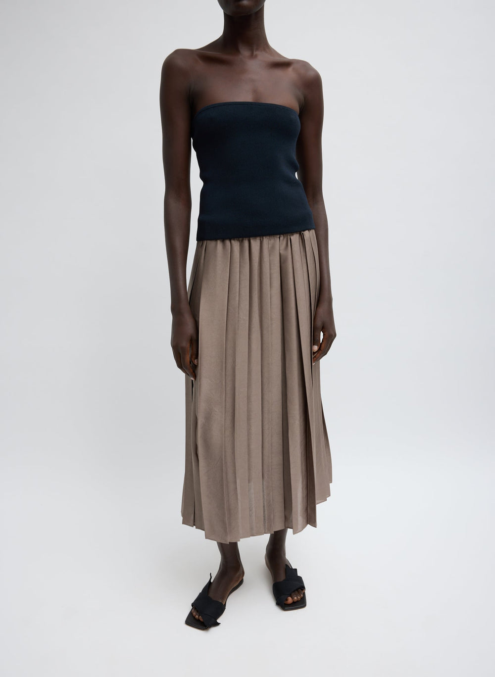 Ribbed Sweater Tube Top | Tibi