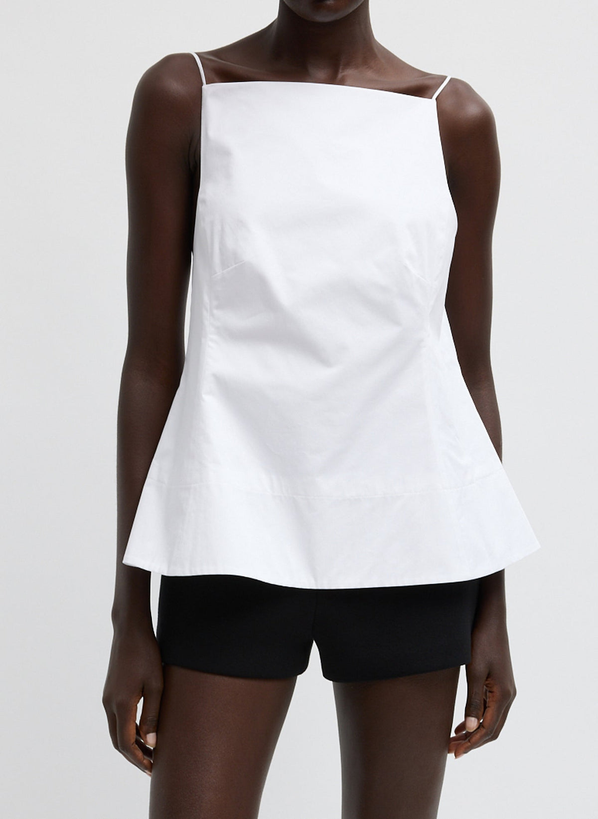 Eco Poplin Strappy Open Back Top | Tibi