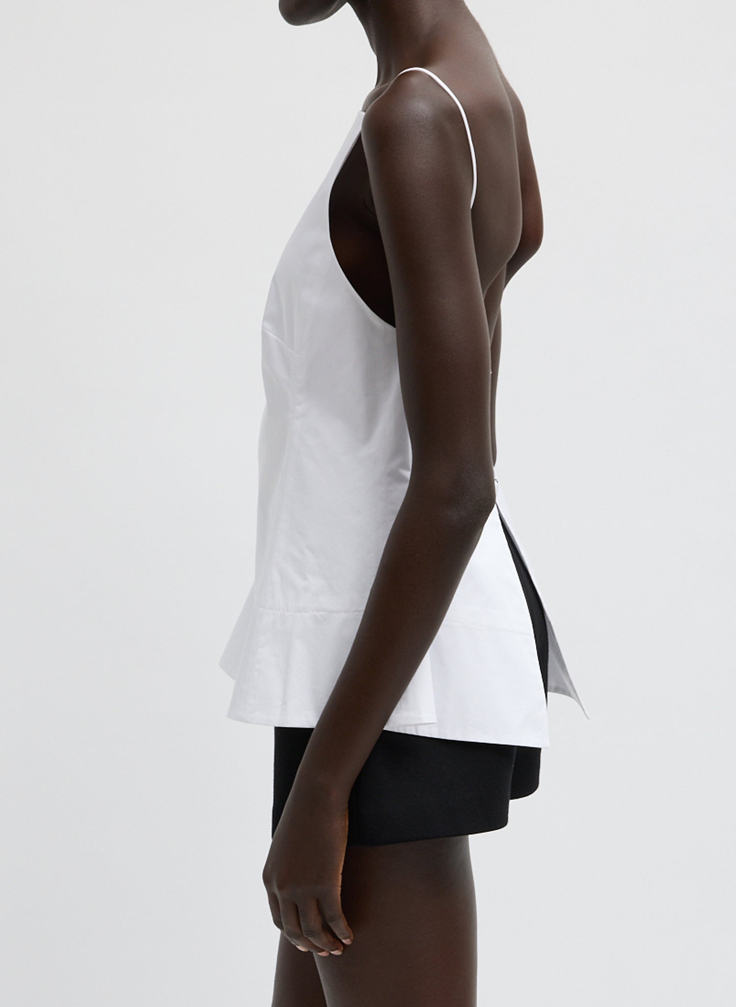 Eco Poplin Strappy Open Back Top | Tibi