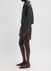 Leather Pull On Short | Tibi
