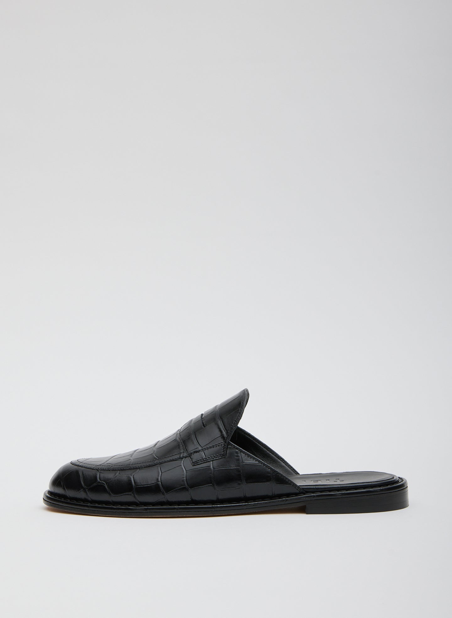 Herbert Slide Crocodile Embossed | Tibi