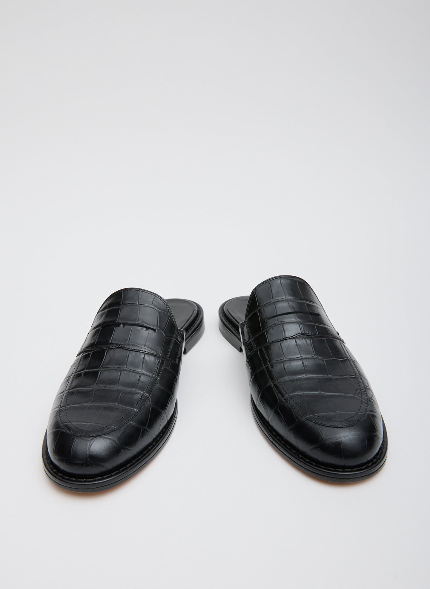 Herbert Slide Crocodile Embossed | Tibi