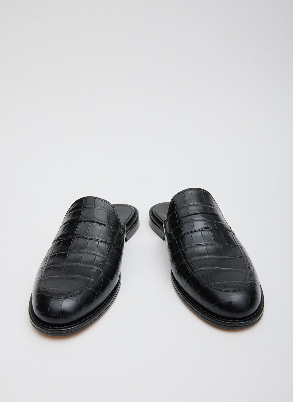 Herbert Slide Crocodile Embossed | Tibi
