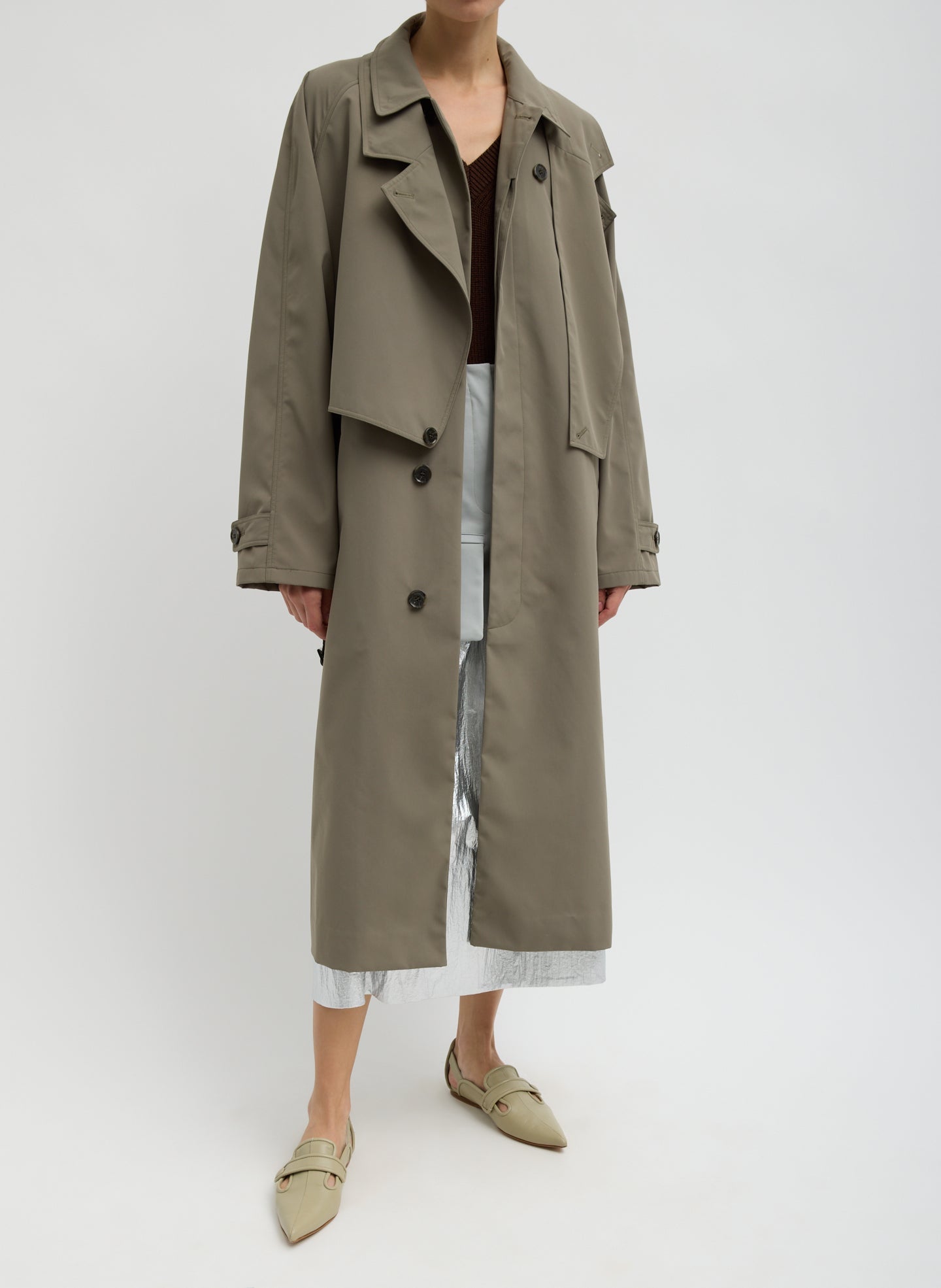 Double Collar Frank Trench | Tibi