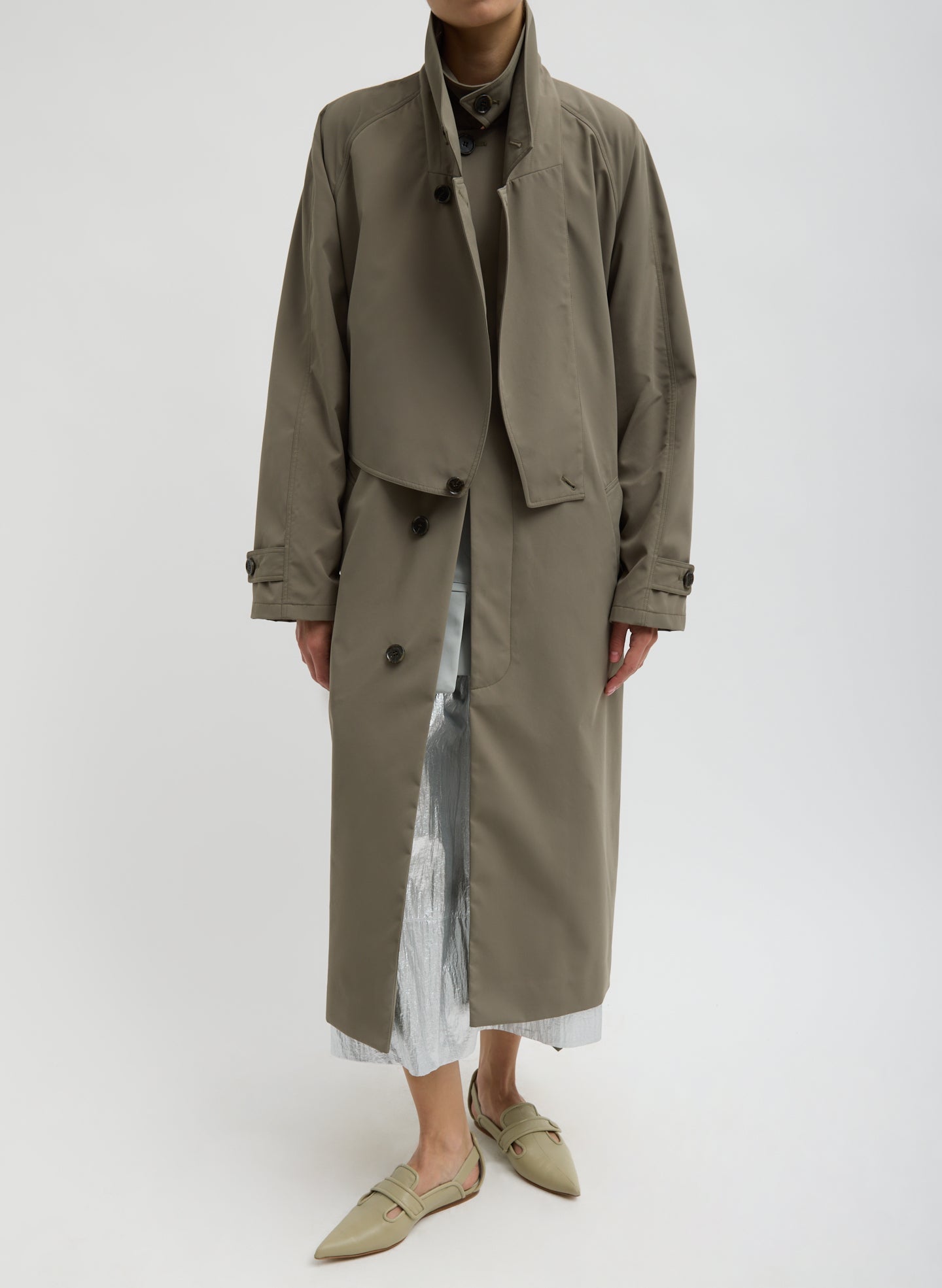 Double Collar Frank Trench | Tibi