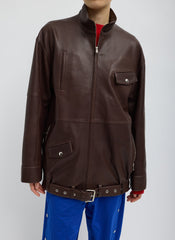 Leather Moto Bomber | Tibi