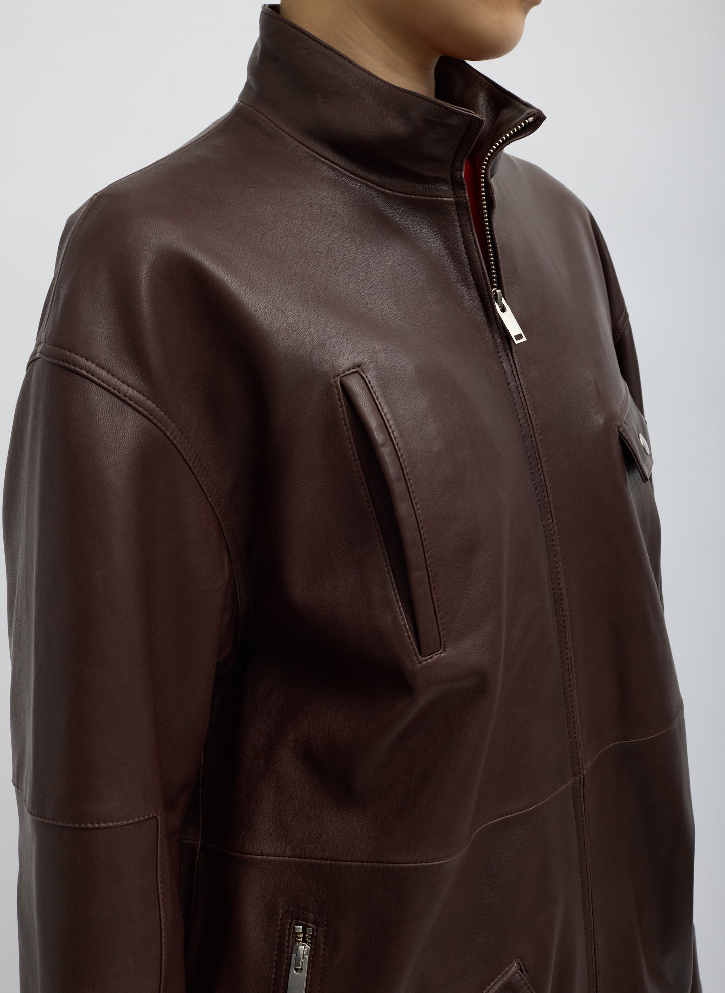 Leather Moto Bomber | Tibi