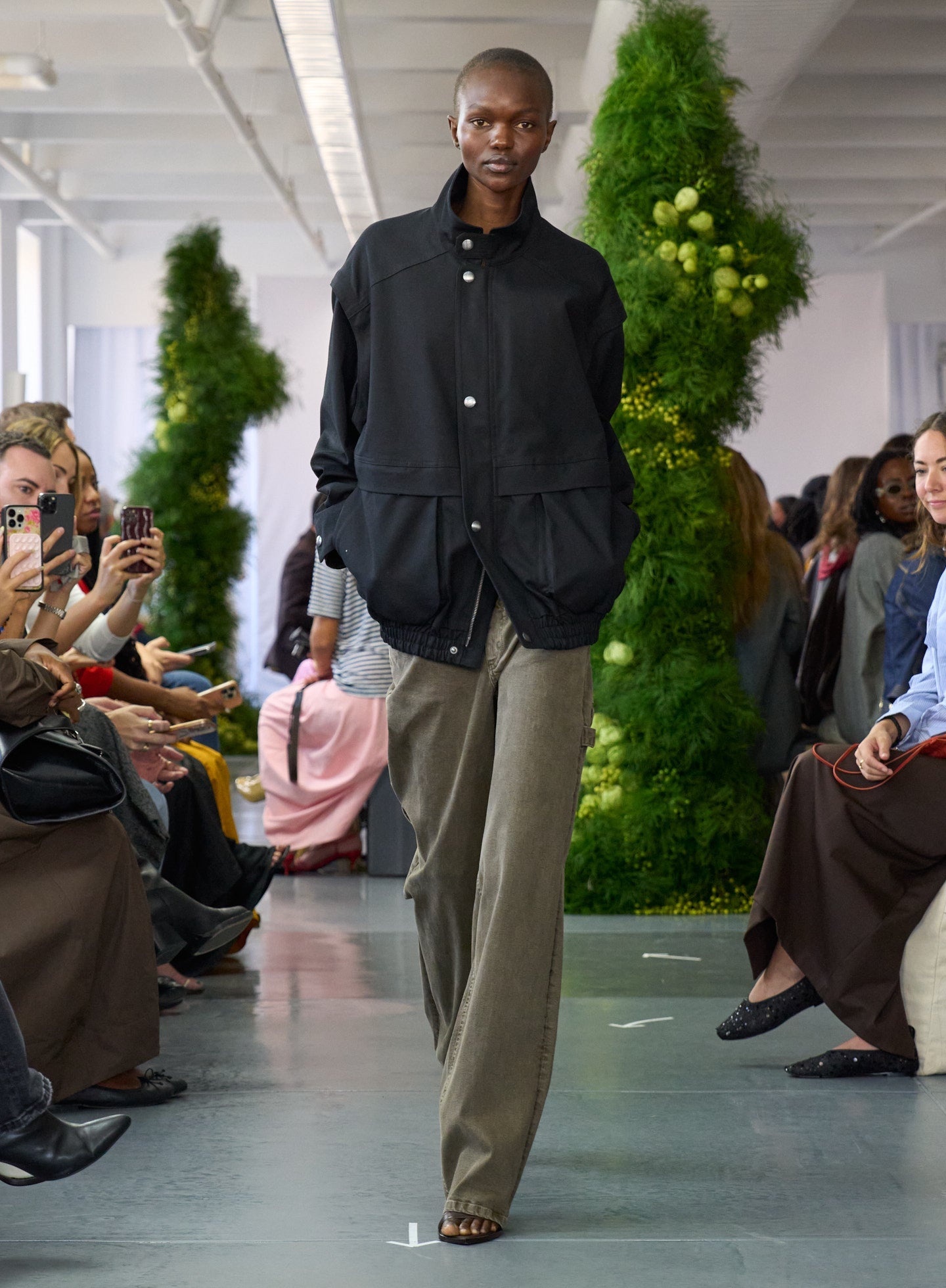 Patchwork Twill Slicker Jacket | Tibi