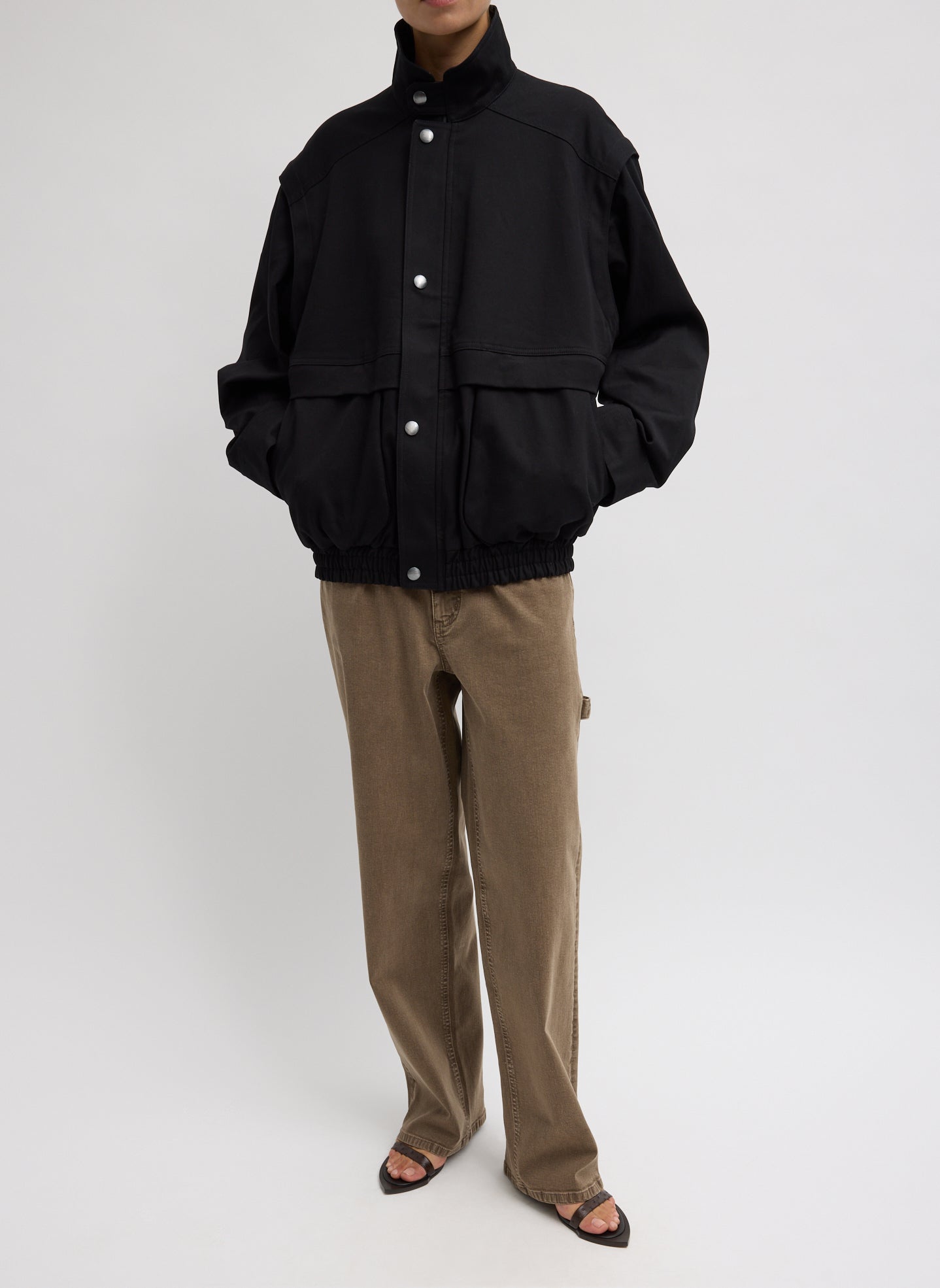 Patchwork Twill Slicker Jacket | Tibi