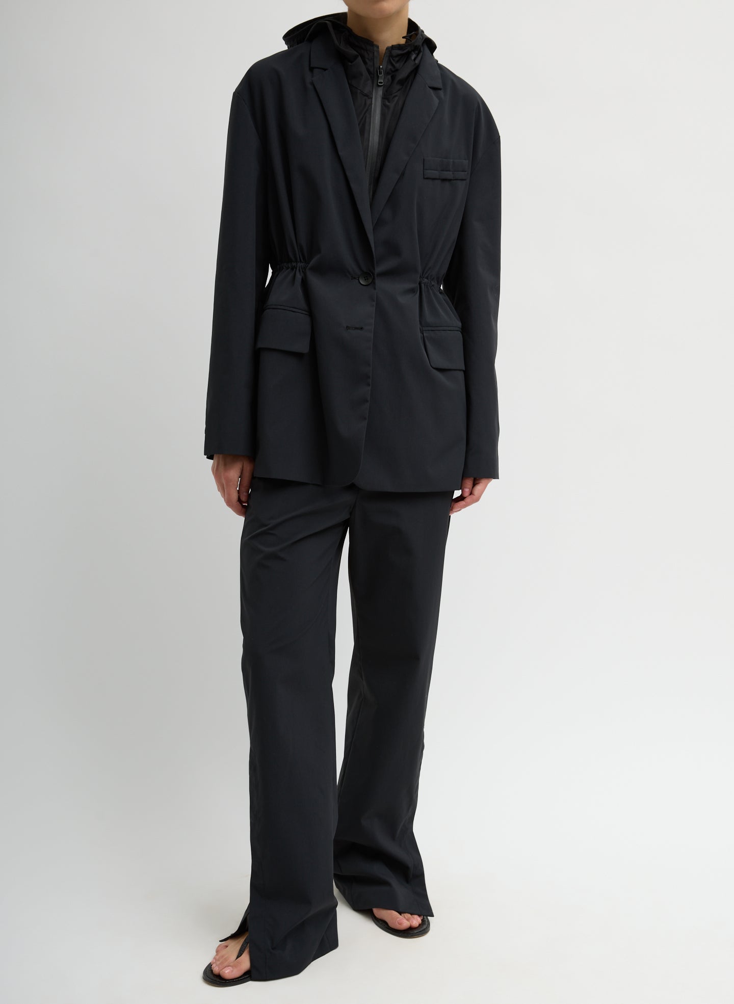 Tech Suiting Anorak Blazer With Zip Off Vest | Tibi