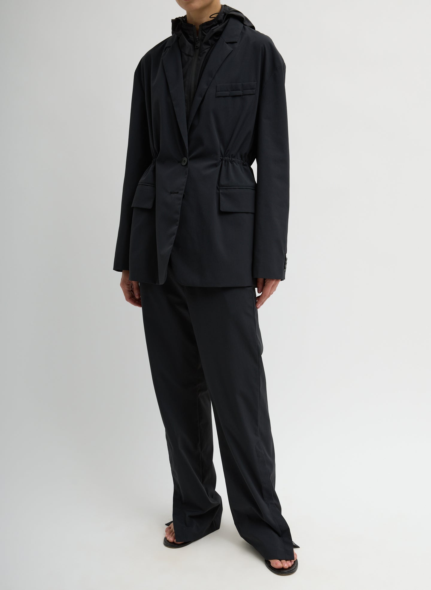 Tech Suiting Anorak Blazer With Zip Off Vest | Tibi