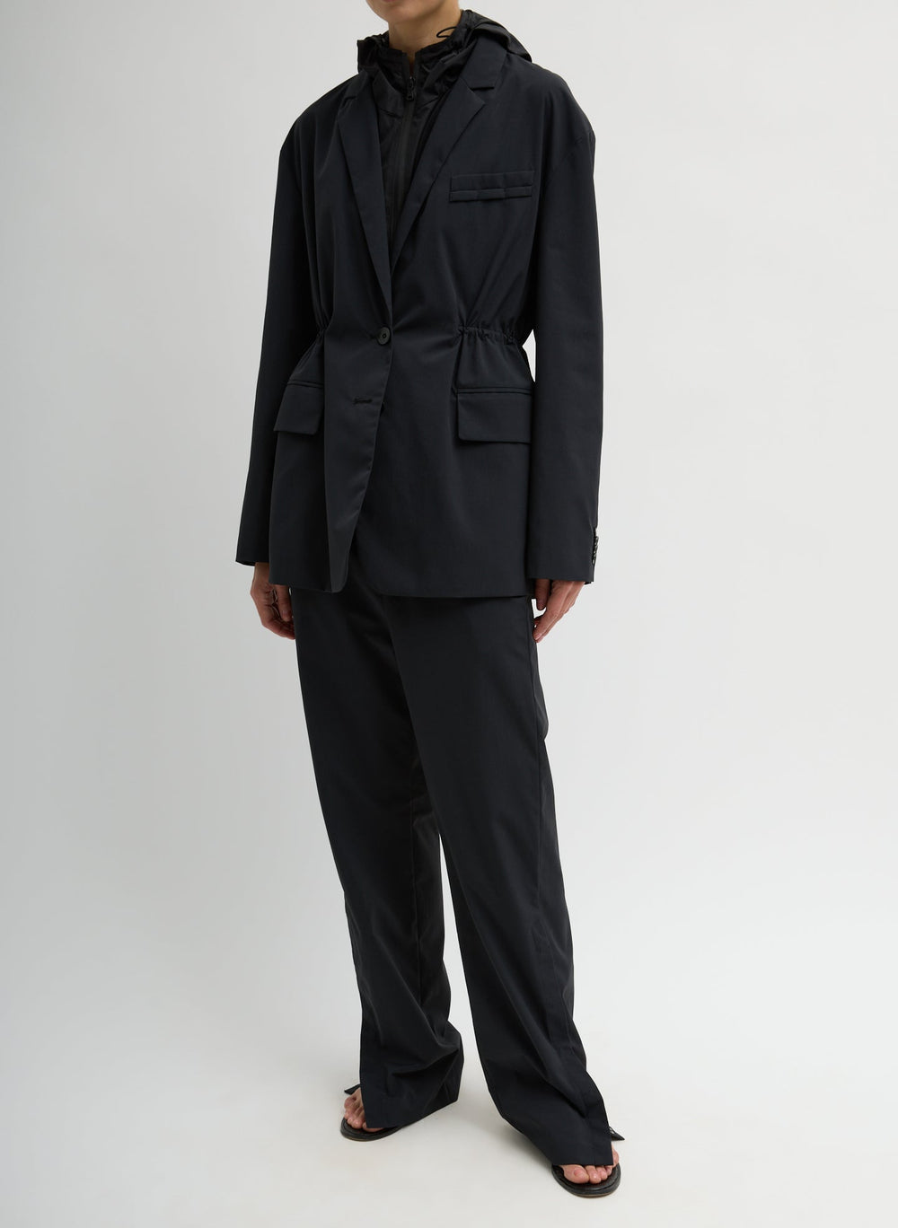 Tech Suiting Anorak Blazer With Zip Off Vest | Tibi
