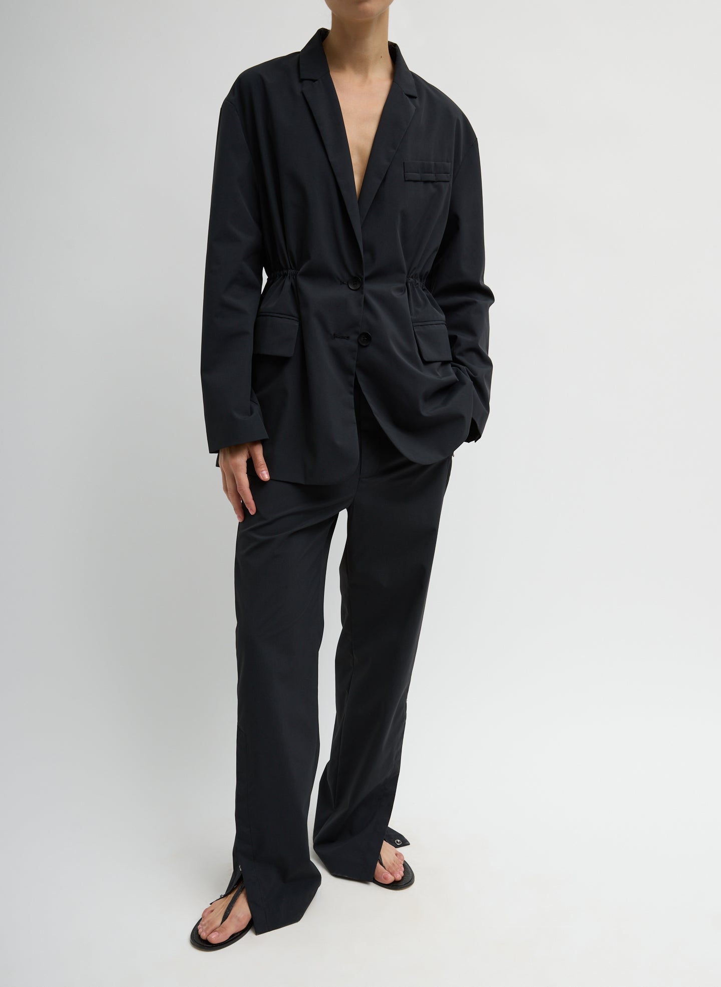 Tech Suiting Anorak Blazer With Zip Off Vest | Tibi
