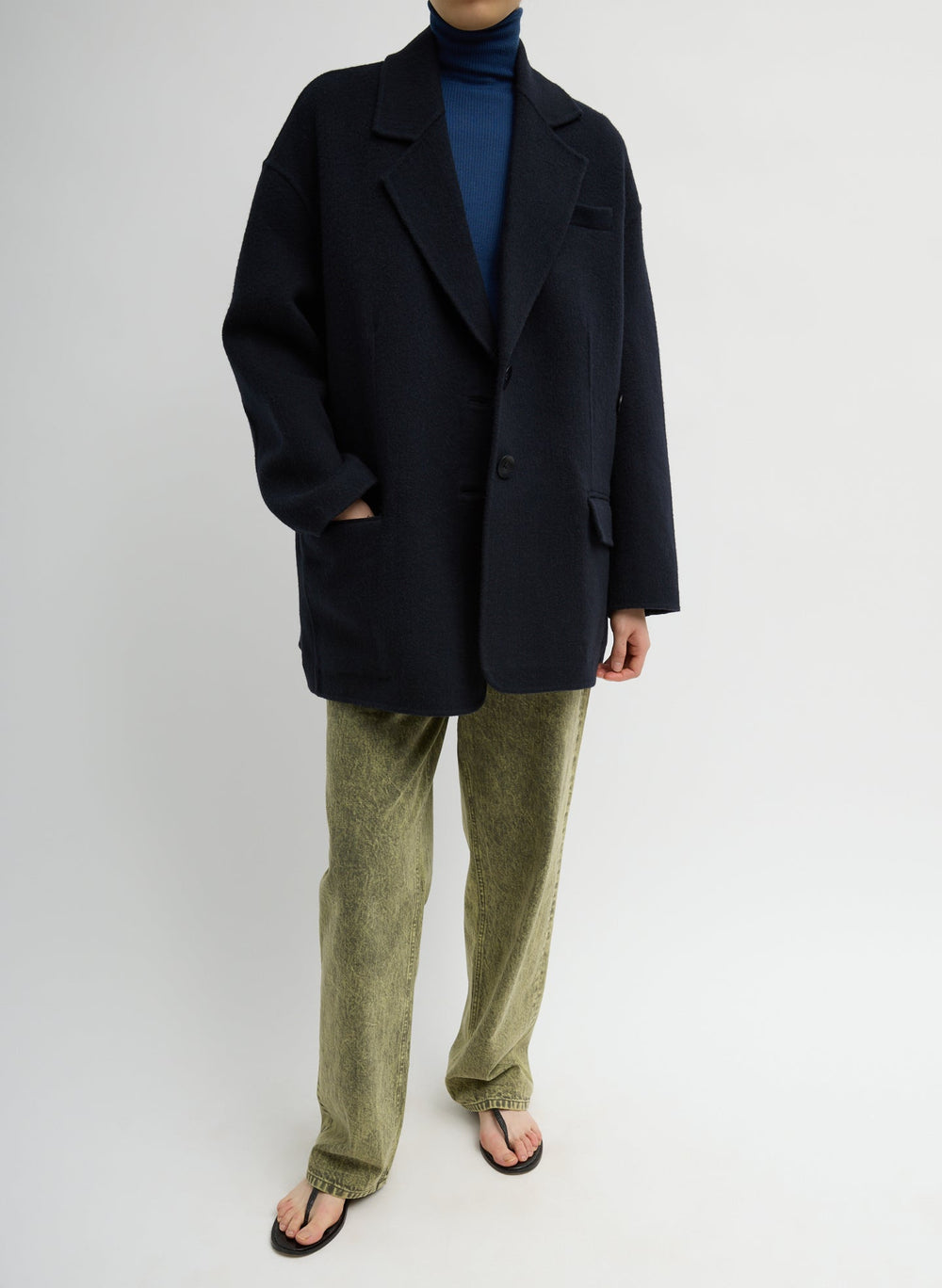 Luxe Double Faced Wool Angora Liam Blazer | Tibi