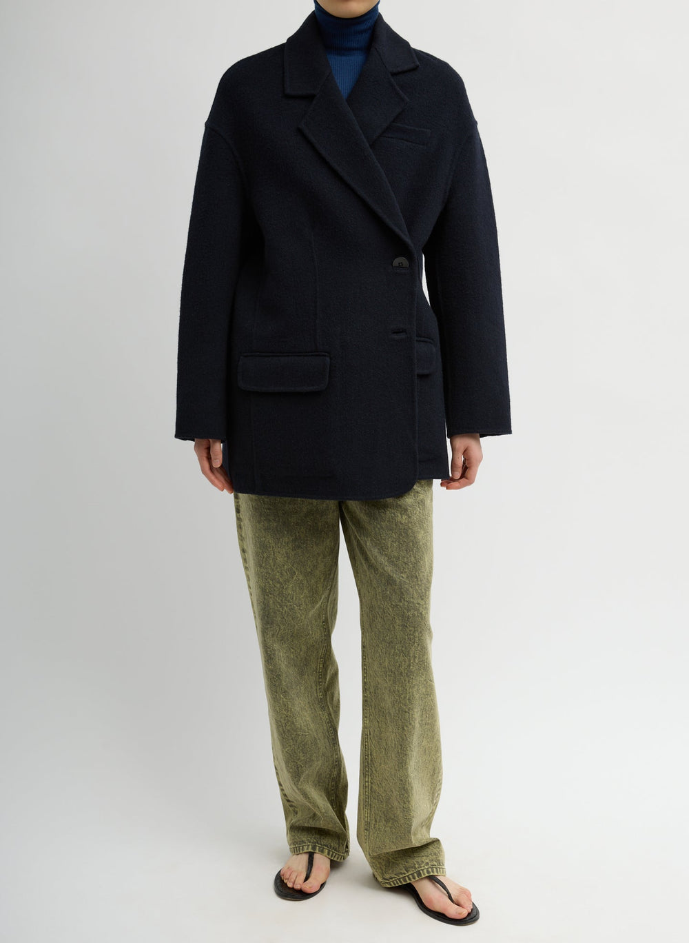 Luxe Double Faced Wool Angora Liam Blazer | Tibi