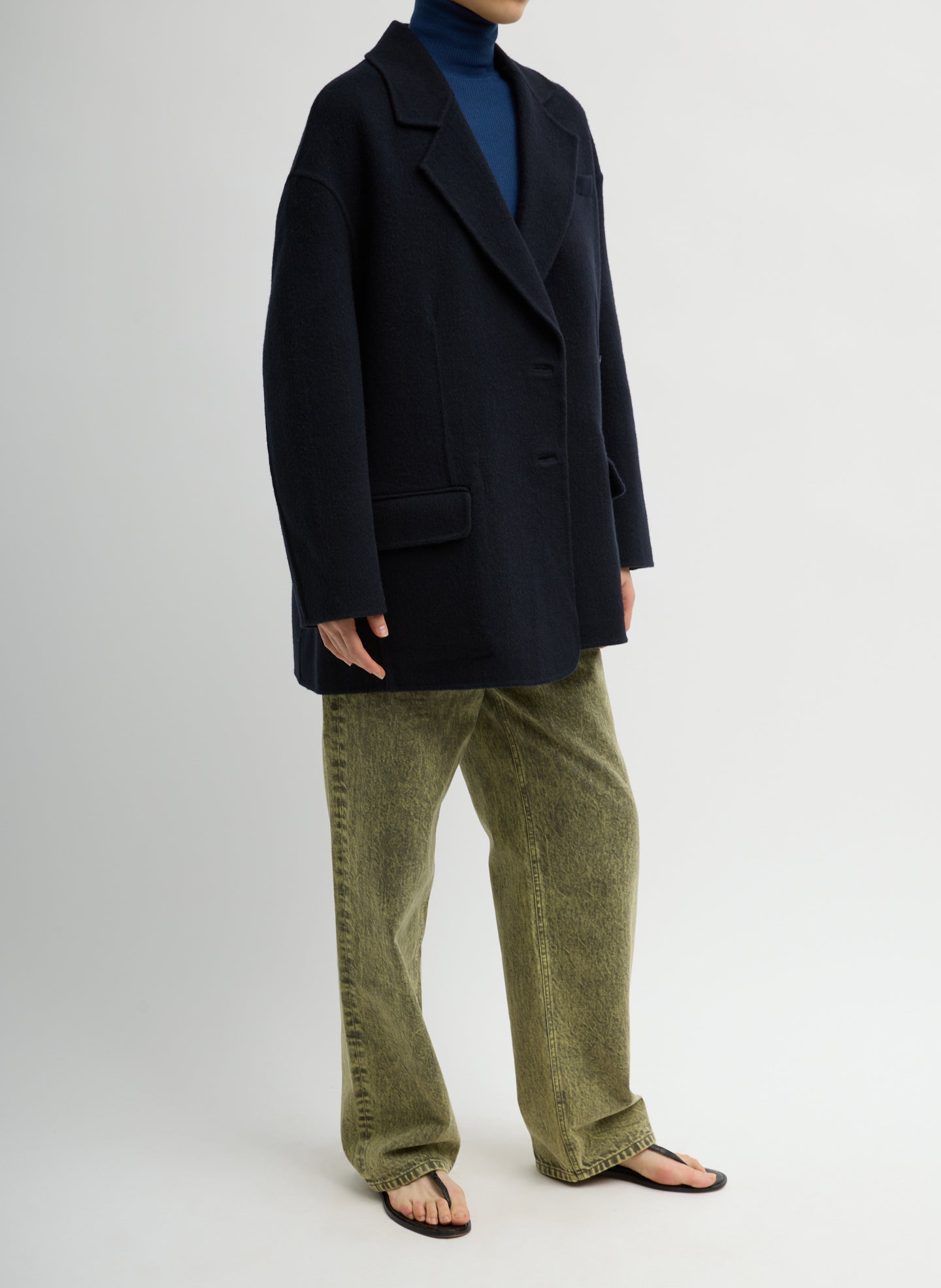 Luxe Double Faced Wool Angora Liam Blazer | Tibi