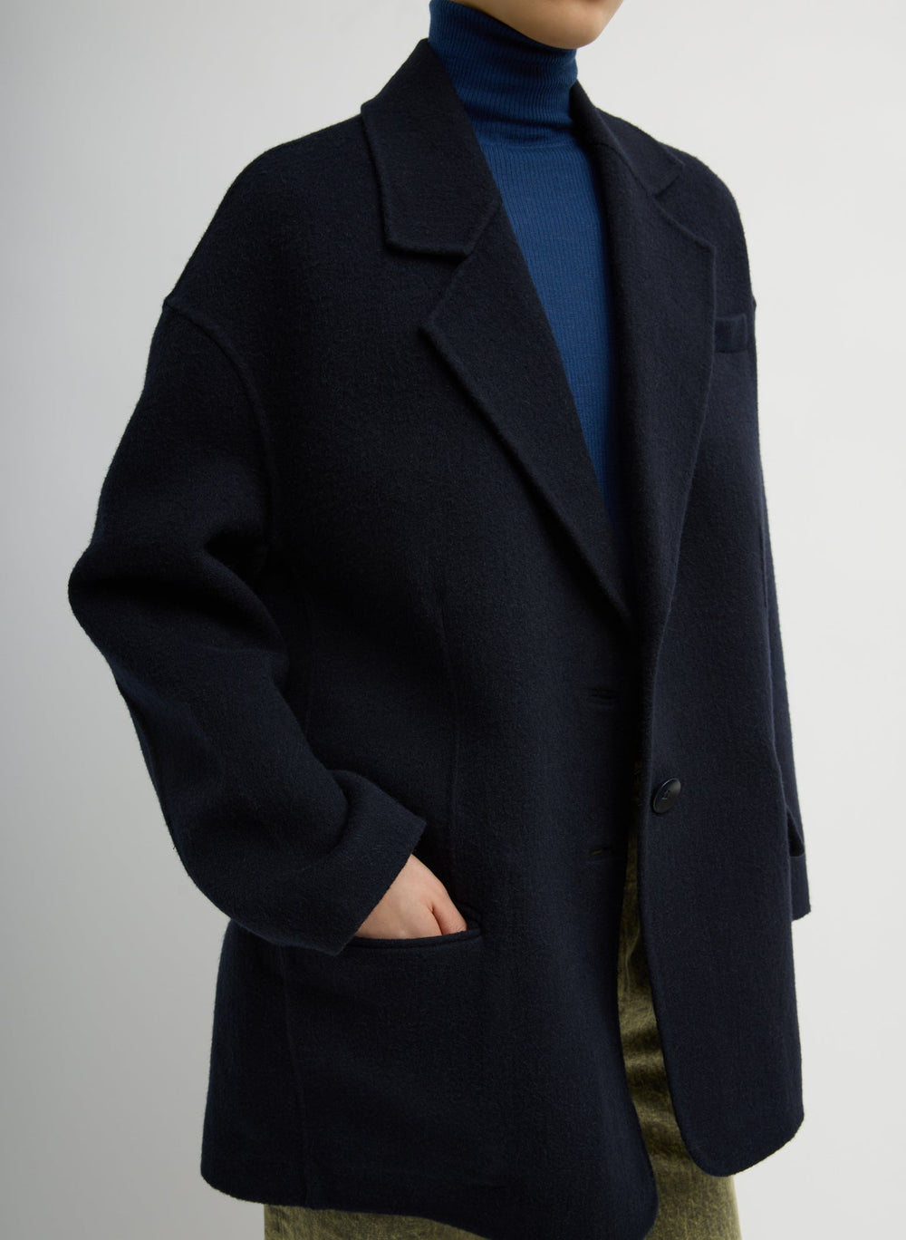 Luxe Double Faced Wool Angora Liam Blazer | Tibi