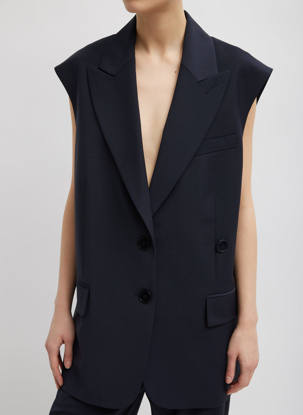Tropical Wool Liam Vest | Tibi