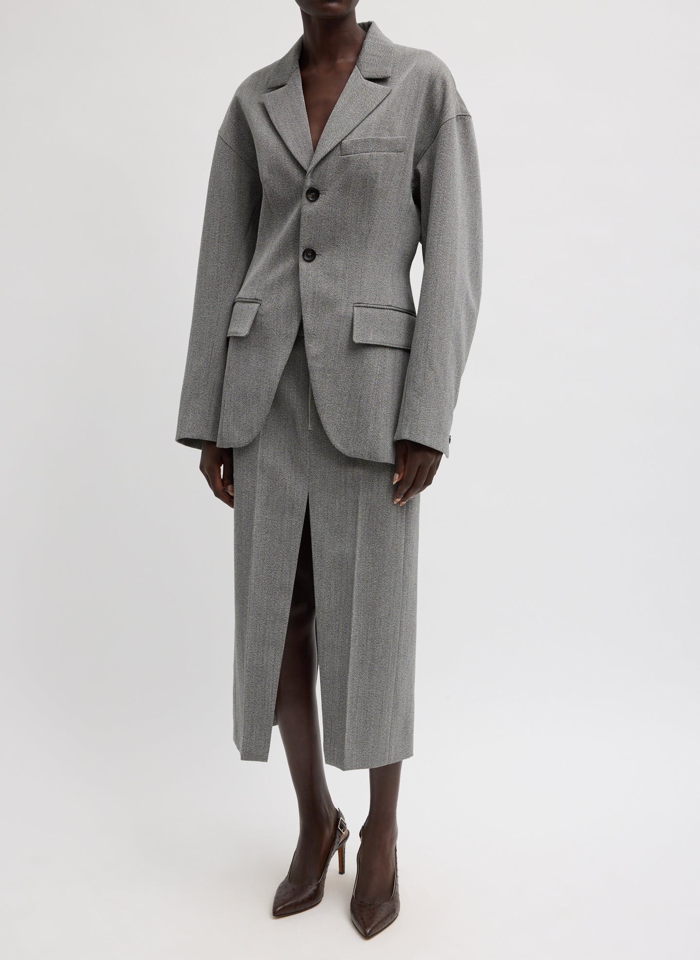 Structured Wool Sculpted Blazer | Tibi