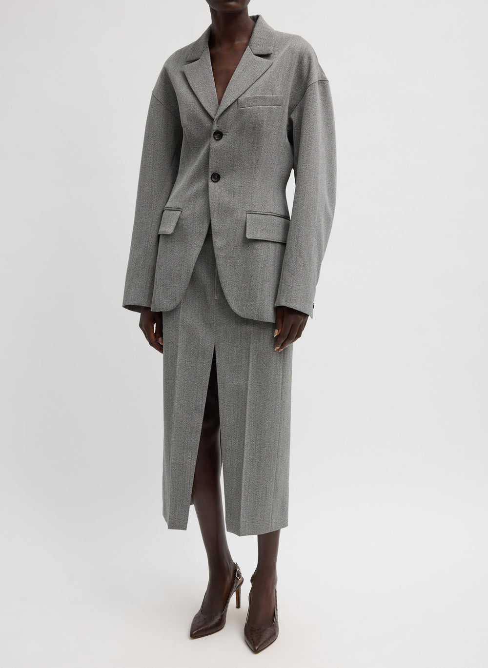 Structured Wool Sculpted Blazer | Tibi