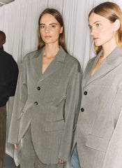 Structured Wool Sculpted Blazer | Tibi