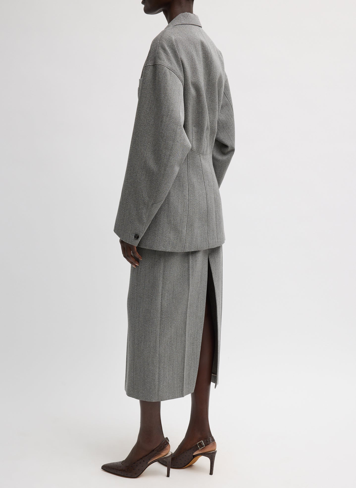 Structured Wool Sculpted Blazer | Tibi