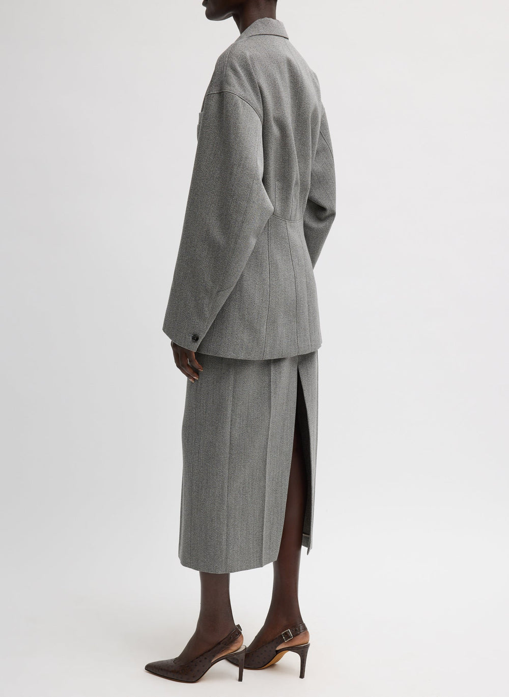 Structured Wool Sculpted Blazer | Tibi