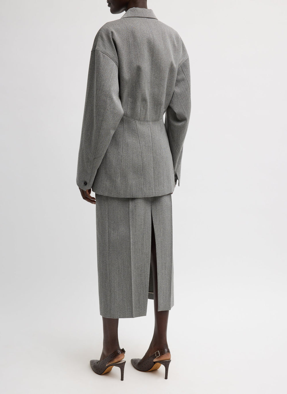 Structured Wool Sculpted Blazer | Tibi