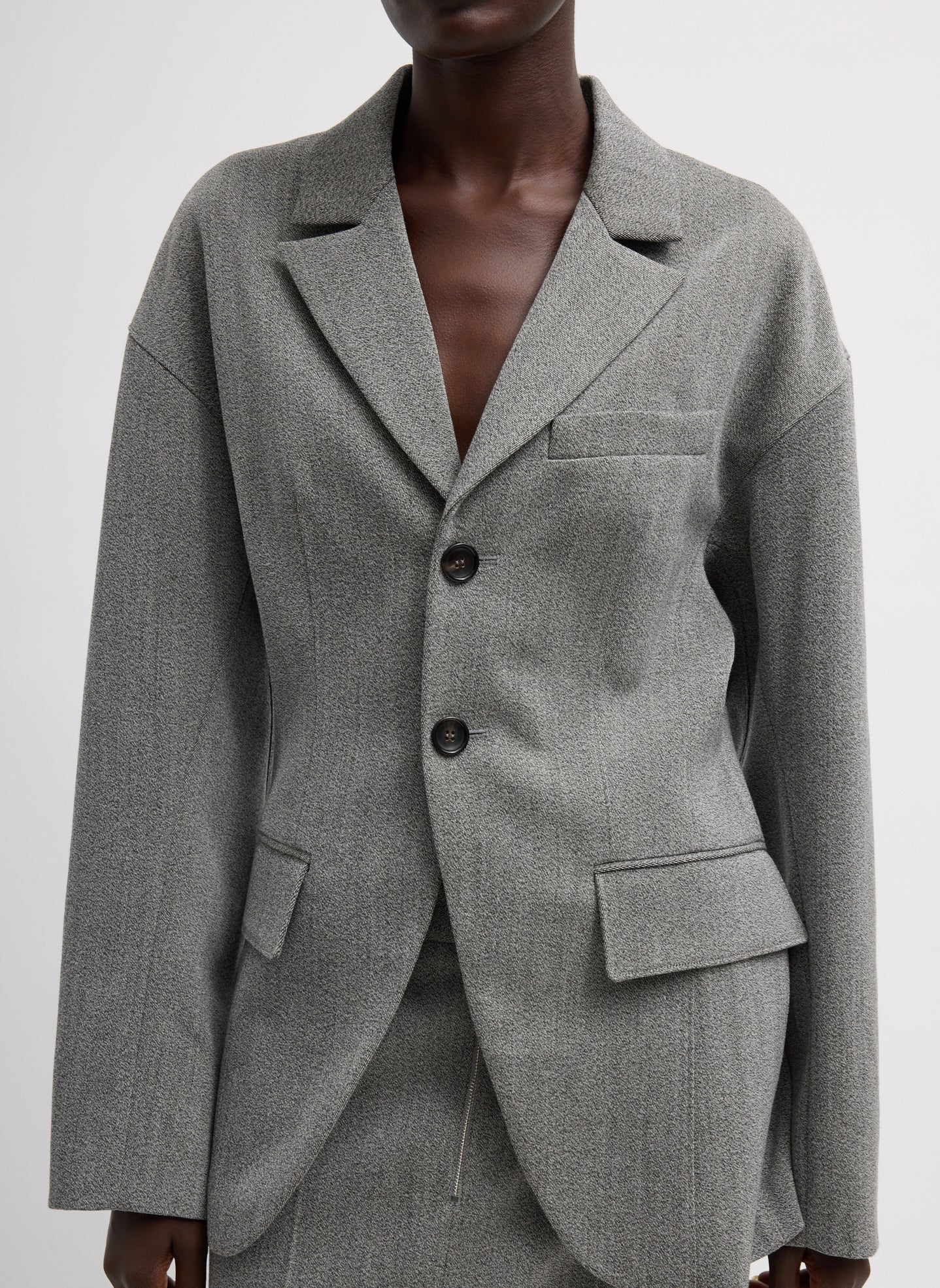 Structured Wool Sculpted Blazer | Tibi