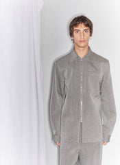 Structured Wool Zipper Jacket | Tibi