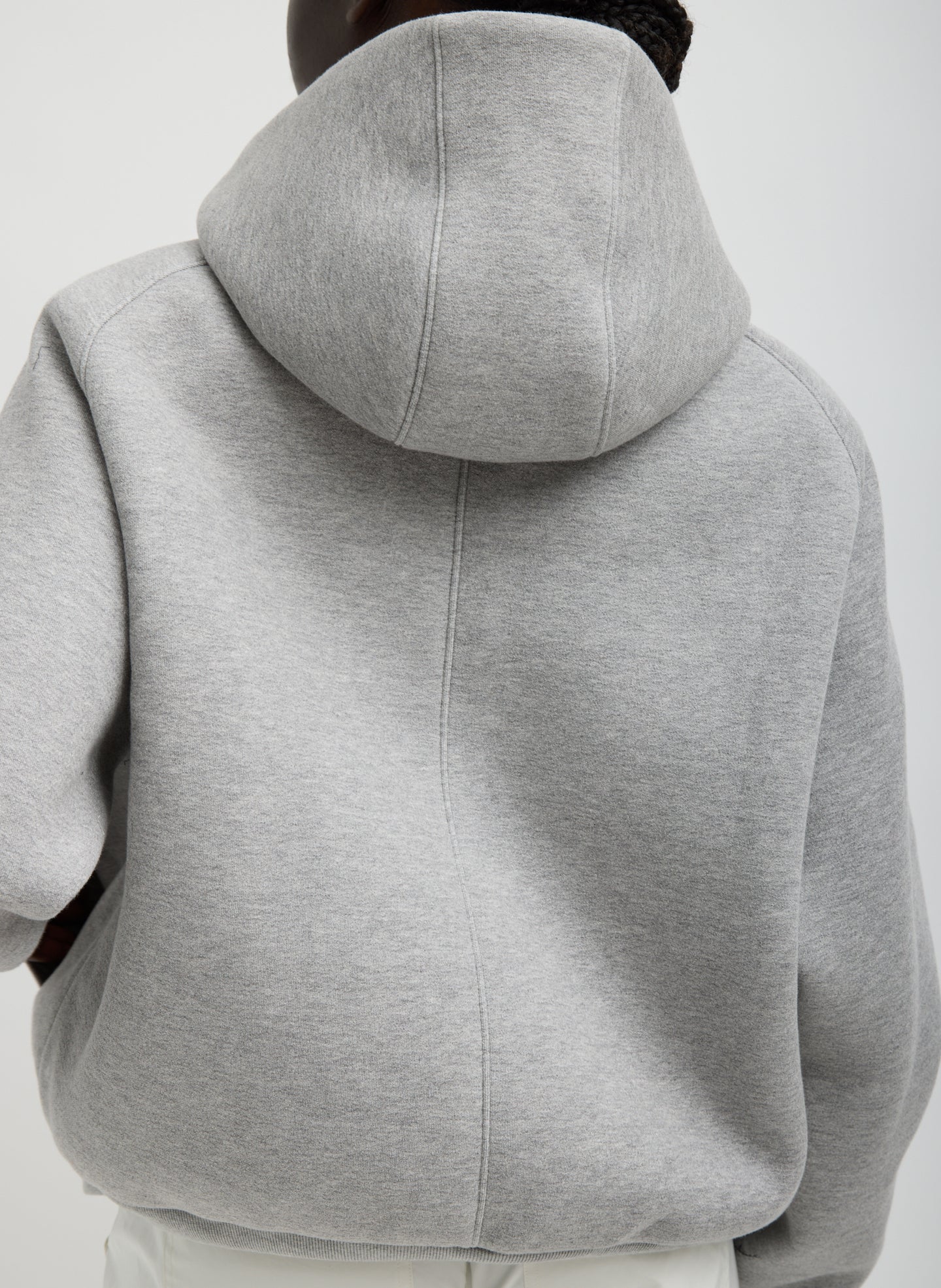 Compact Tech French Terry Zip Up Hoodie | Tibi