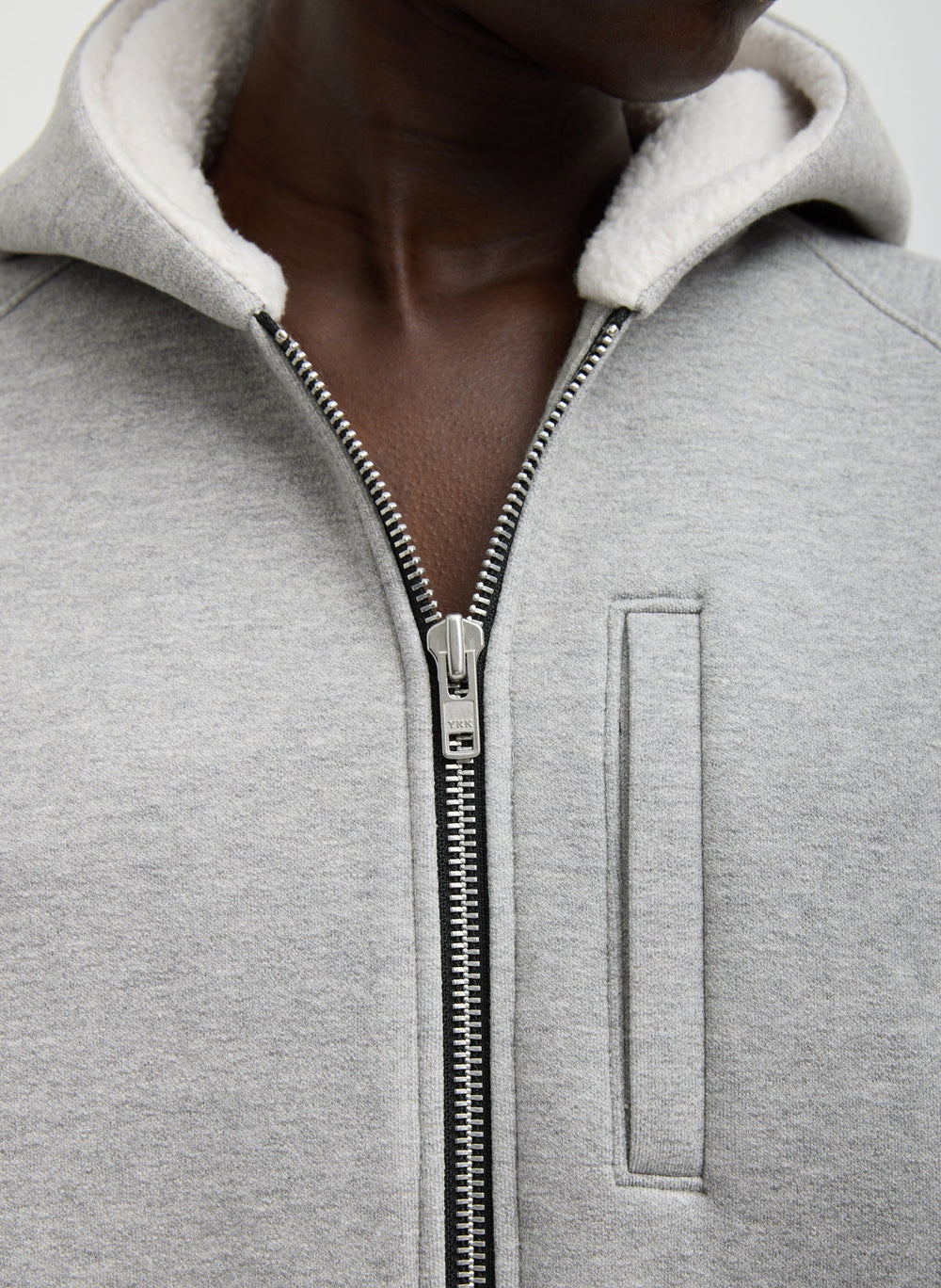 Compact Tech French Terry Zip Up Hoodie | Tibi